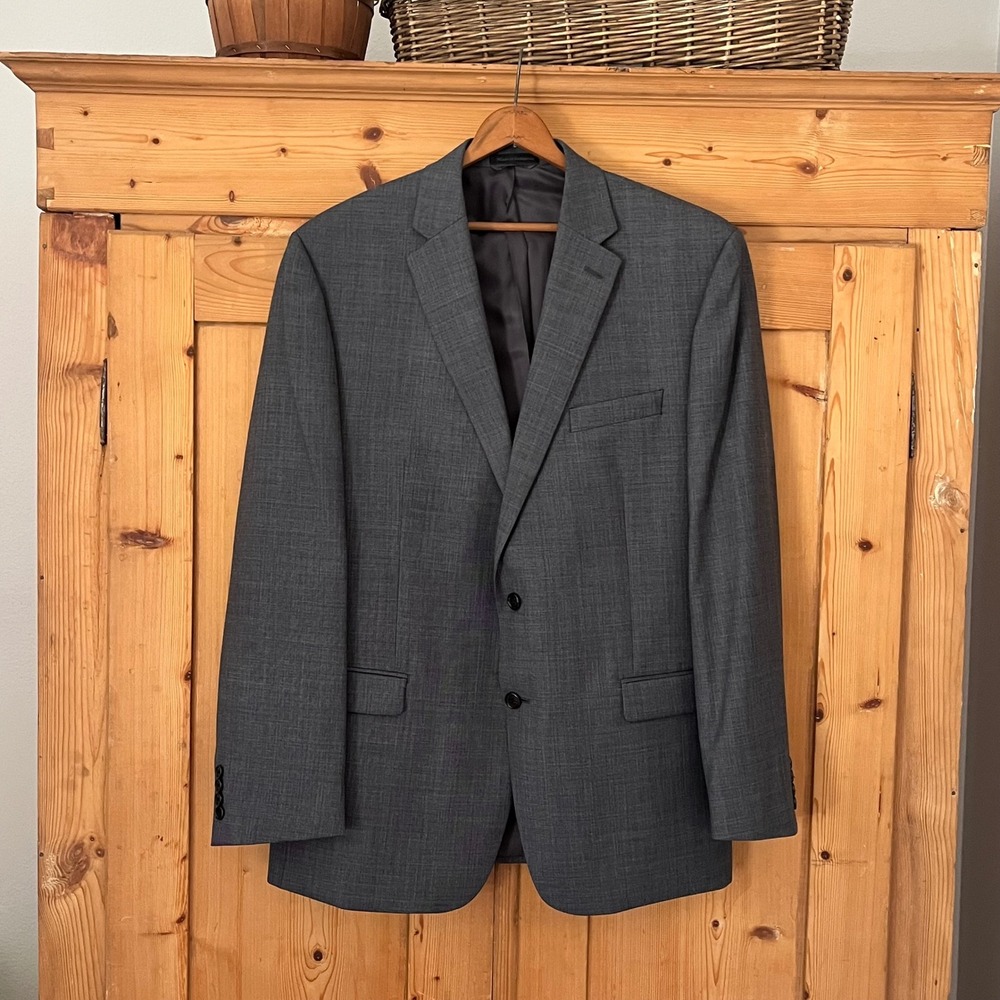 Lauren Ralph Lauren Blazer Mens 44L Gray - Picture 2 of 11